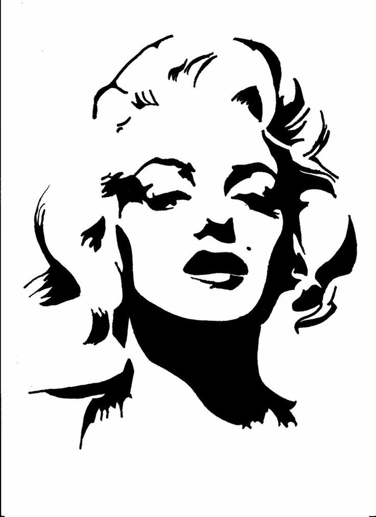 Black and white marilyn monroe clipart 