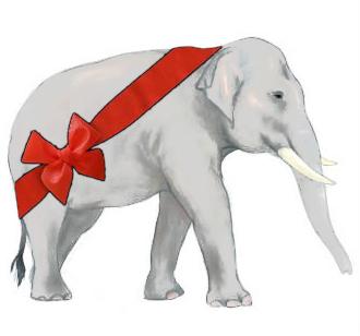 52+ White Elephant Christmas Clipart 