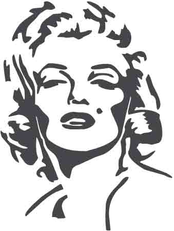 Marilyn monroe clipart black and white 