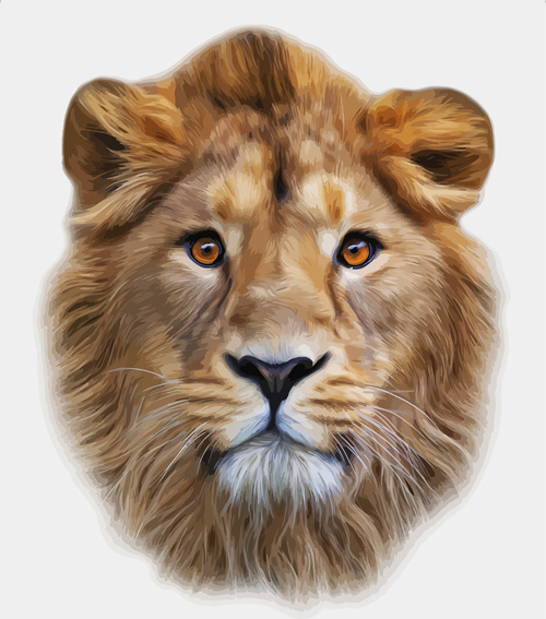 Lion head clip art free vector download 