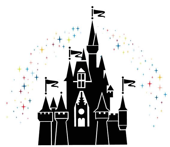 Magic kingdom castle outline clipart 