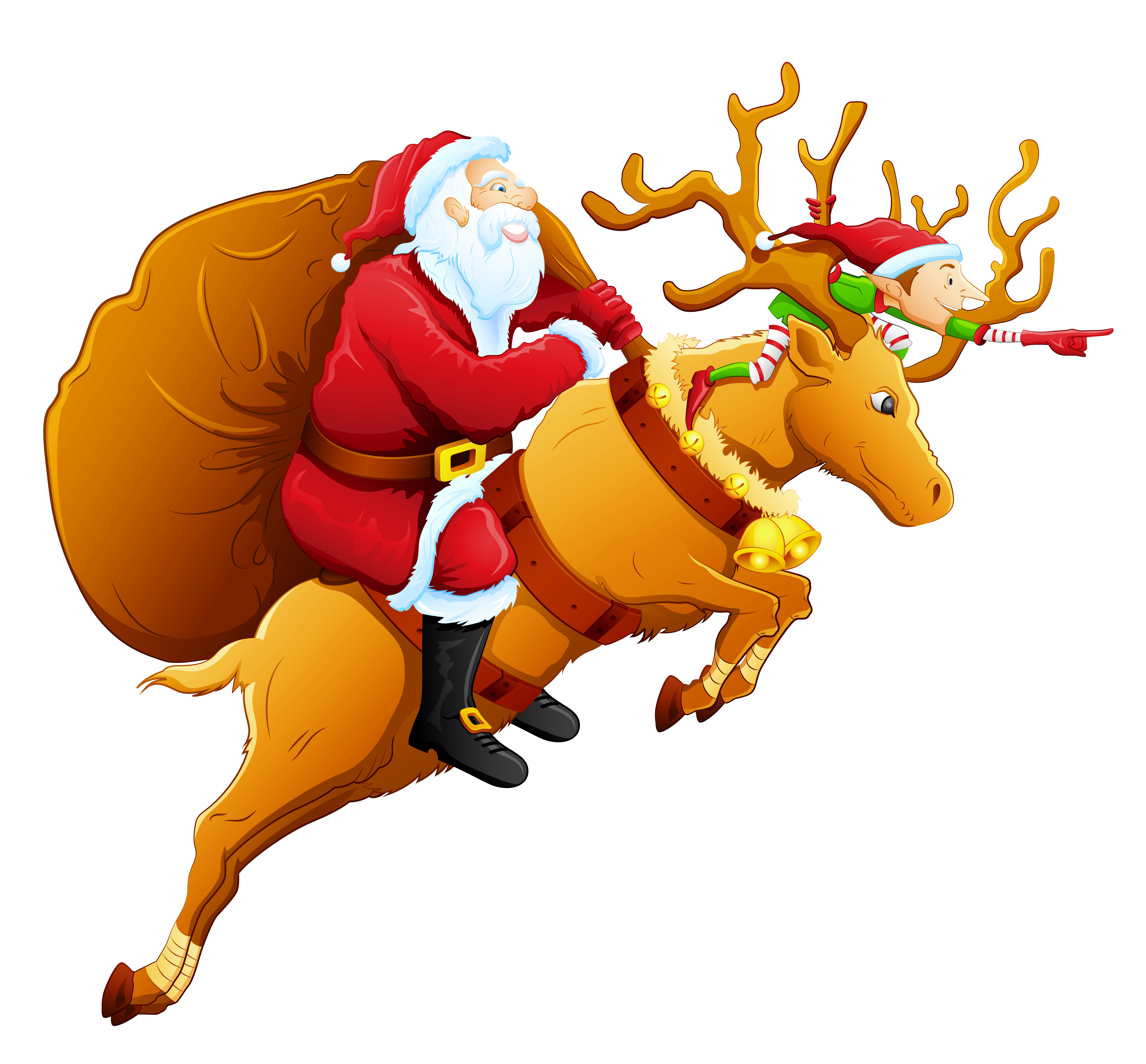 Win Treat The Reindeer Santa And Clipart. Snowjet.co 