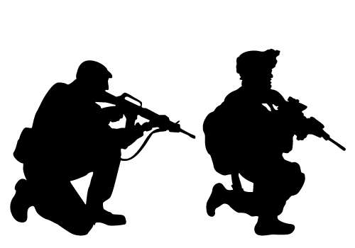 Patriotic Soldier Silhouette Vector Download Soldier Silhouette 