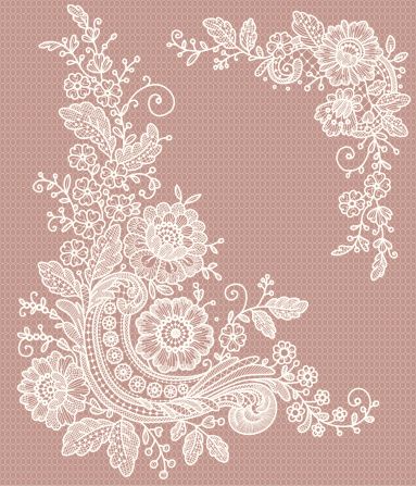 Old lace ornate background vector 04 