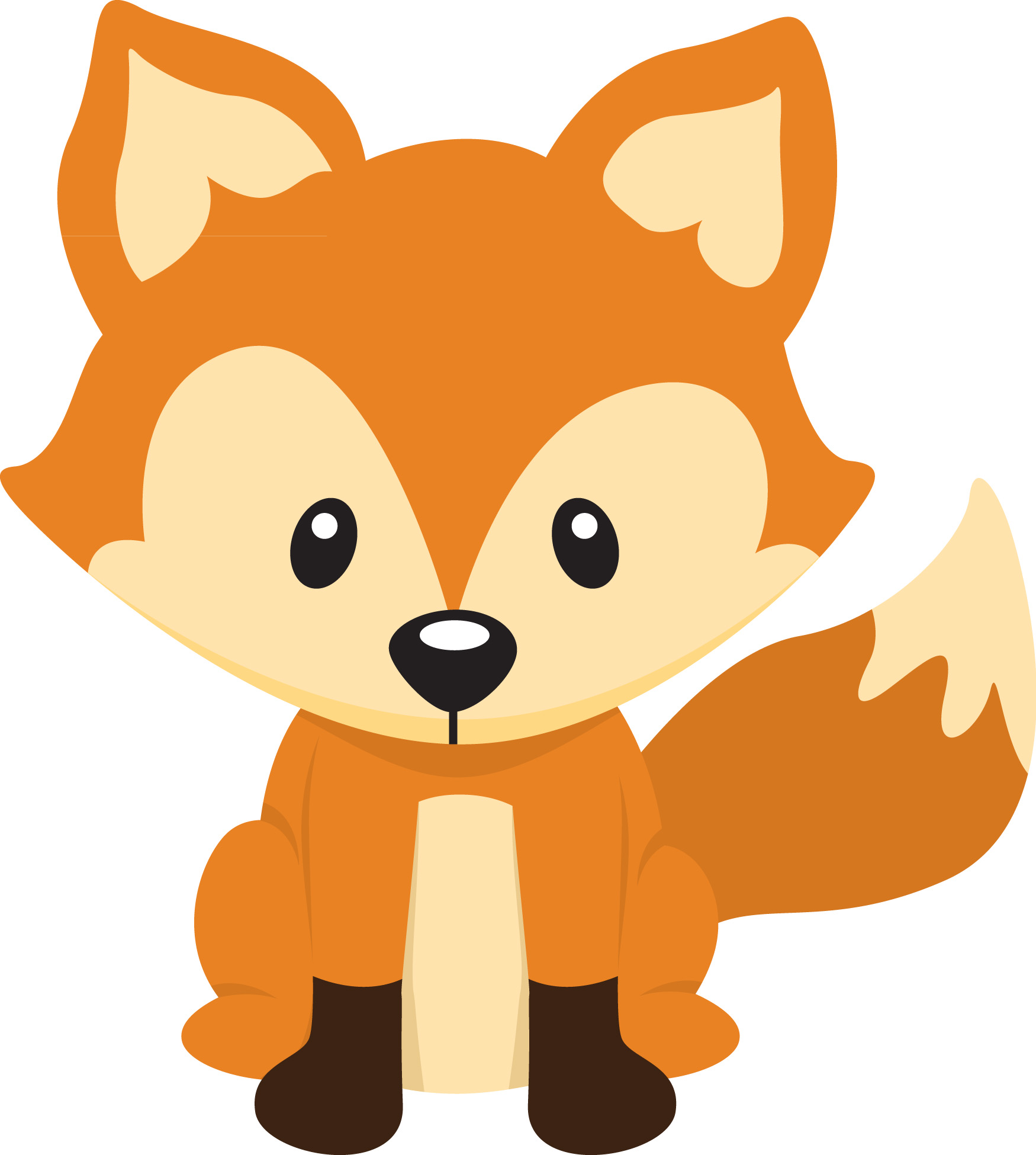 Free baby fox clipart 