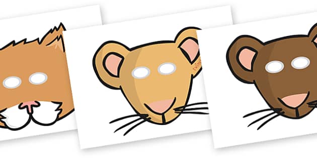 The Town Mouse and the Country Mouse Role Play Masks 