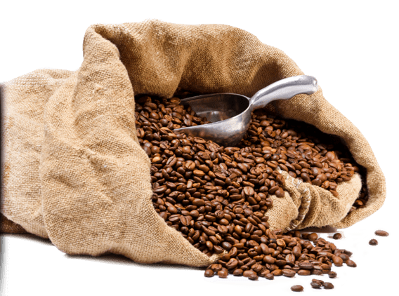 Coffee Beans Bag Open transparent PNG 