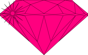 Pink Sparkle Diamond Clip Art at Clker 