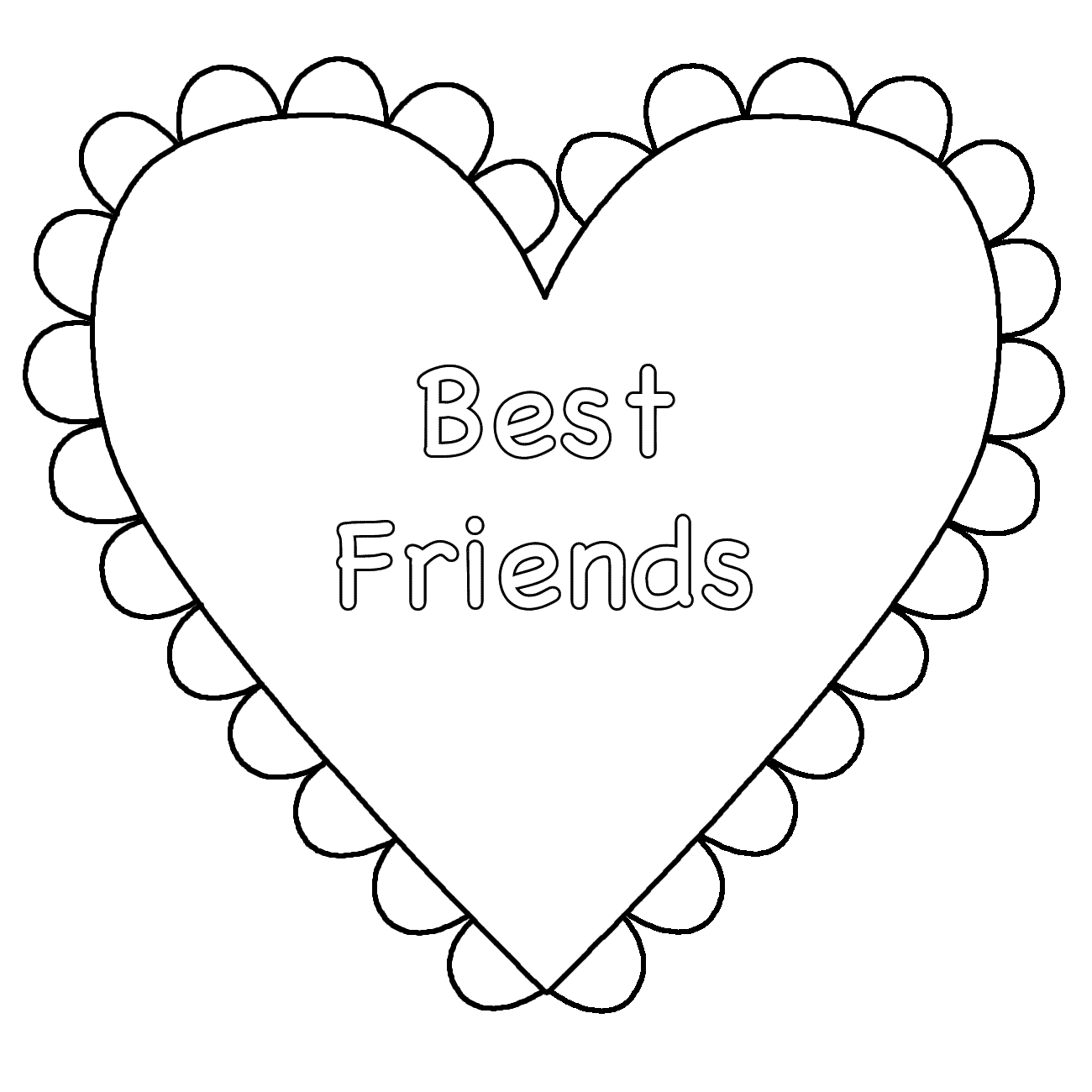 friends forever coloring pages   Clip Art Library