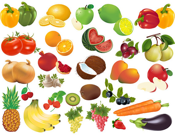 Fruits And Vegetables Clipart 