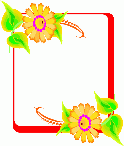 Border frame flower clipart 