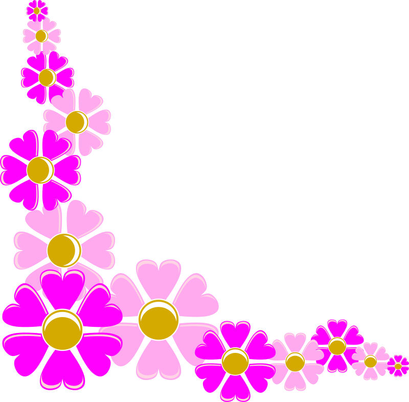 pink flower clipart 