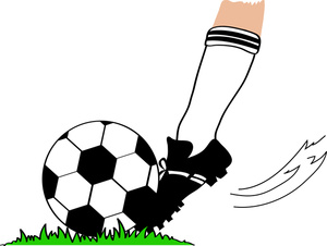 Kicking soccer ball clip art free clipart image 