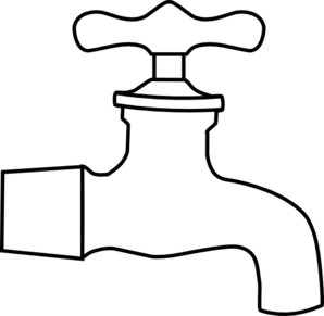 Water Faucet Clipart Black And White 