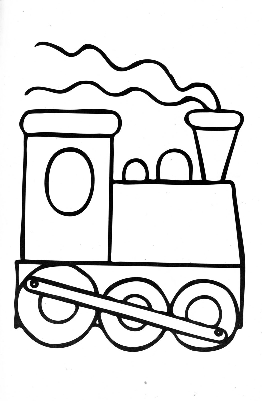 Train Engine Coloring Page 