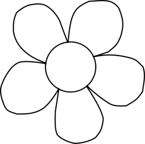 Clipart Spring Flowers Black And White 
