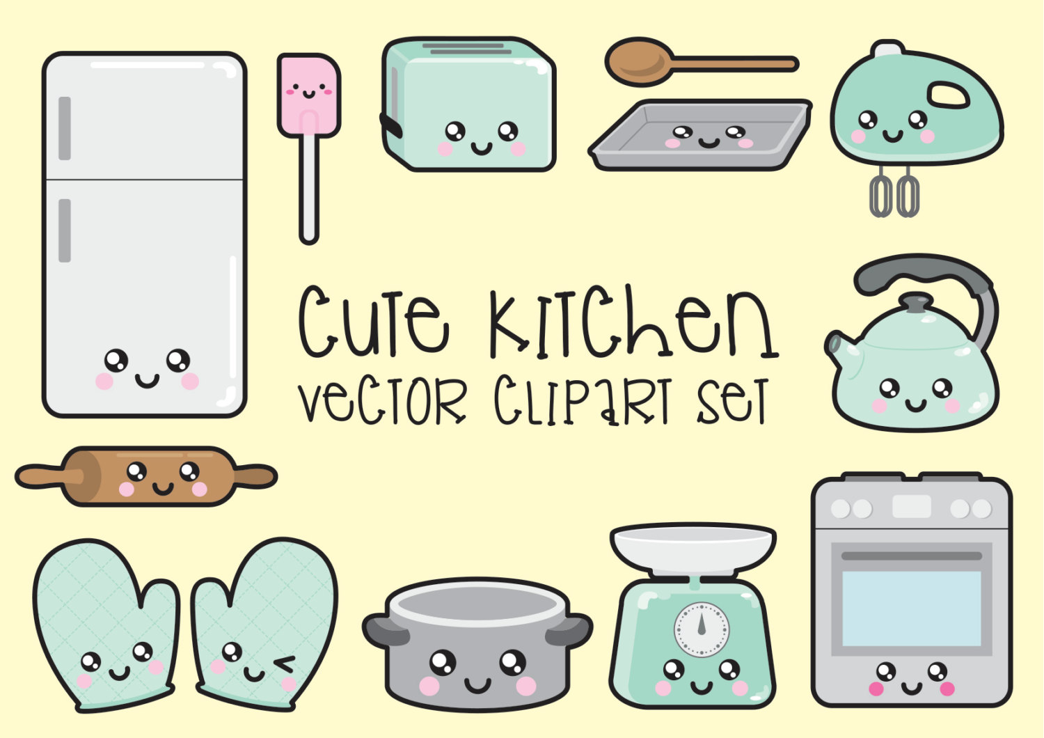 Popular items for kitchen clipart 