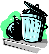 Bag In Garbage Can Clipart 
