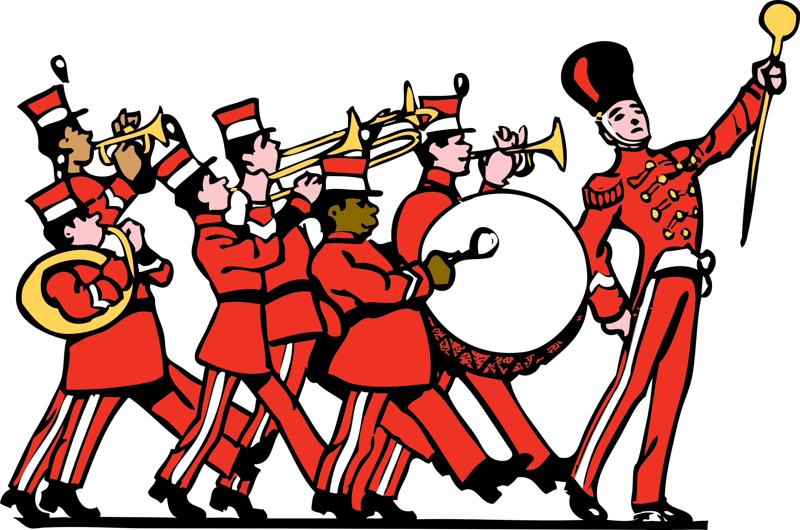 Marching cliparts 