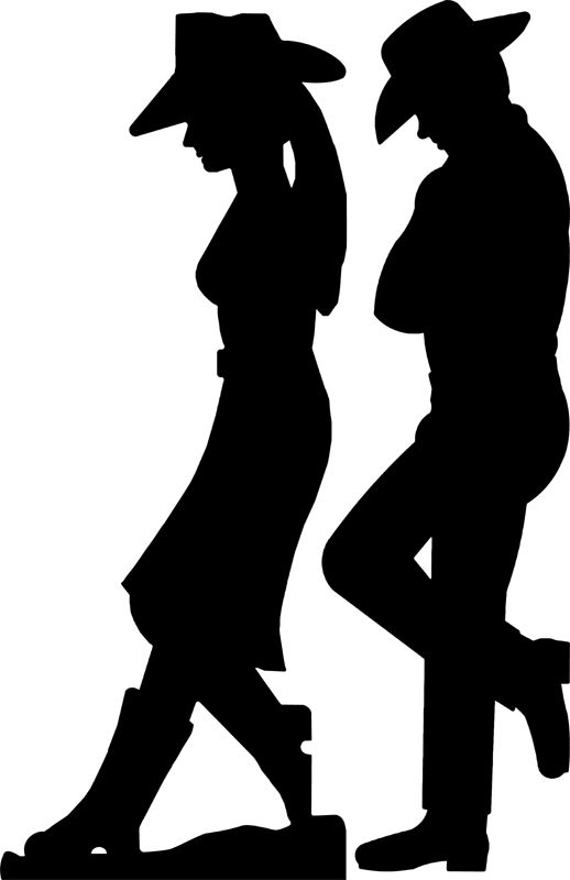 cowboy and cowgirl clip art