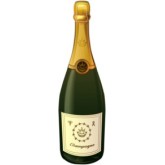 Champagne Bottle Template 