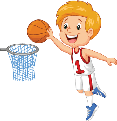 Little Boy Playing Basketball 