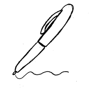 Pen Clipart Black And White 