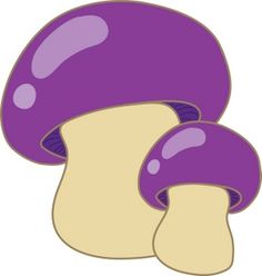 happy mushrooms clipart 