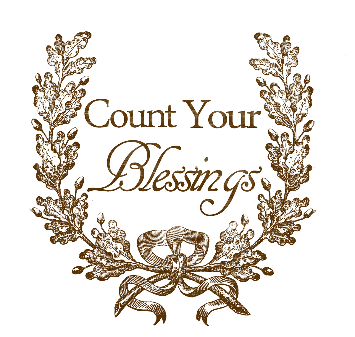 Thanksgiving Count Your Blessings Clipart 