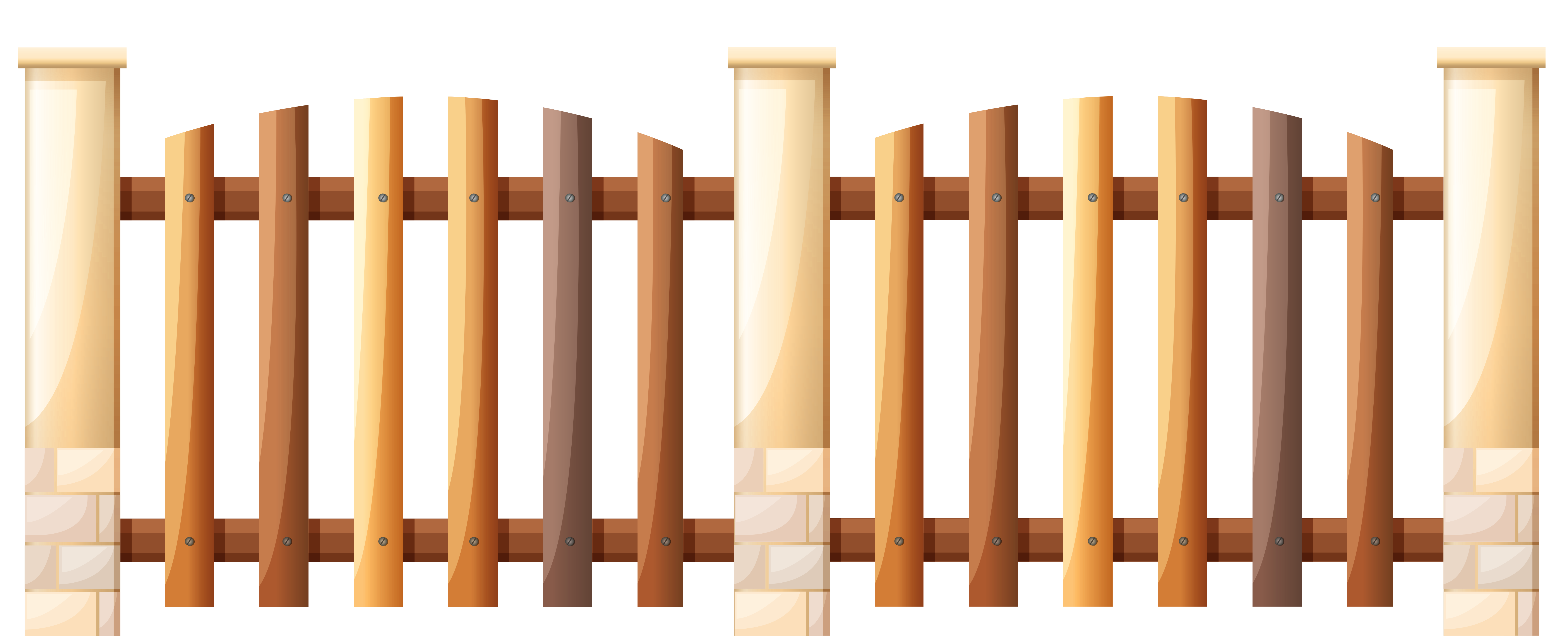Wooden Yard Fence PNG Clipart 