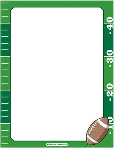 football border clipart stationery printable paper word clip sports borders writing frame american pdf cliparts frames stationary field stationerytree downloads