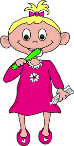 Brushing Your Teeth Clipart 