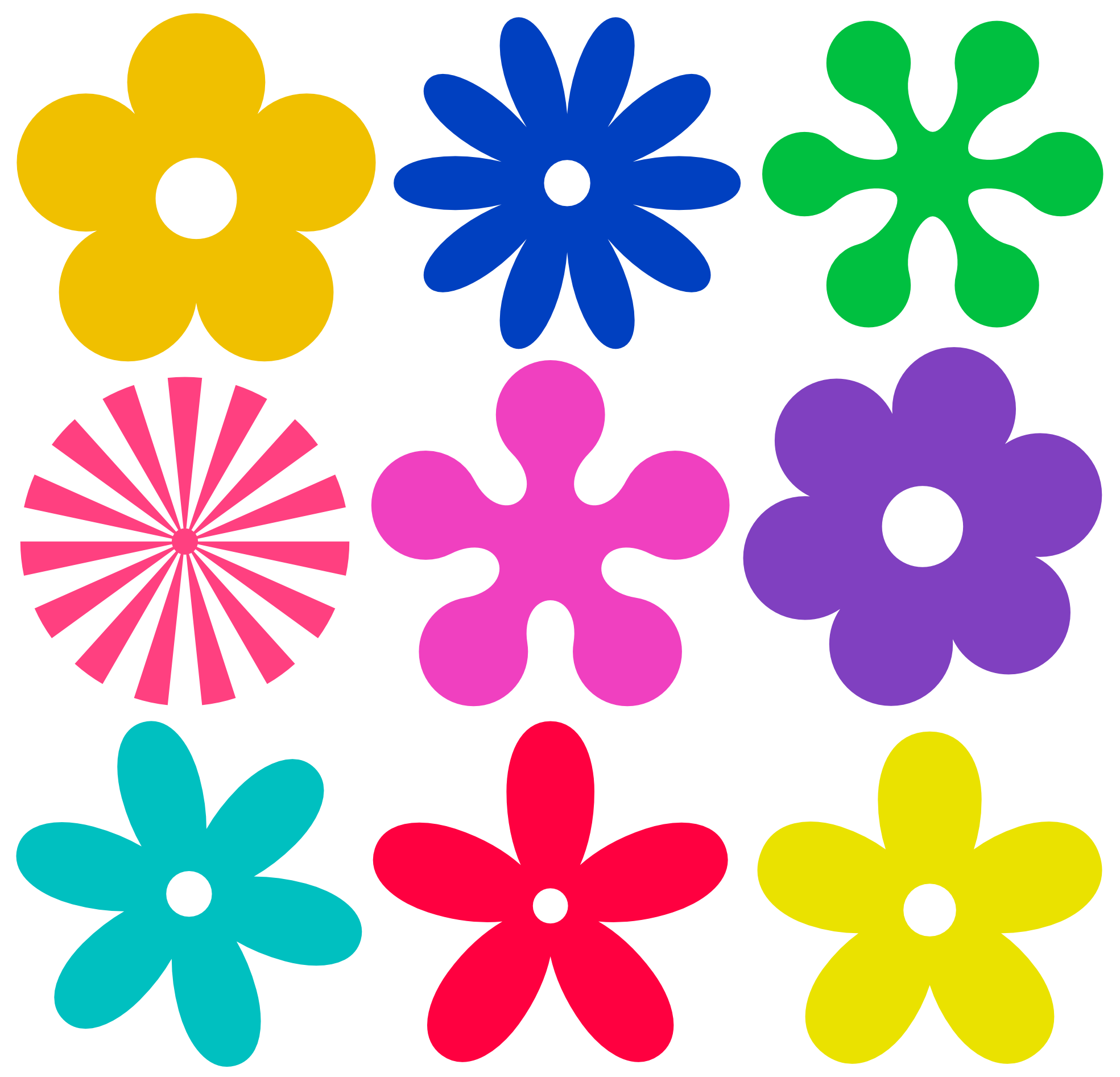 Clipart Retro Flower Clip Art Library