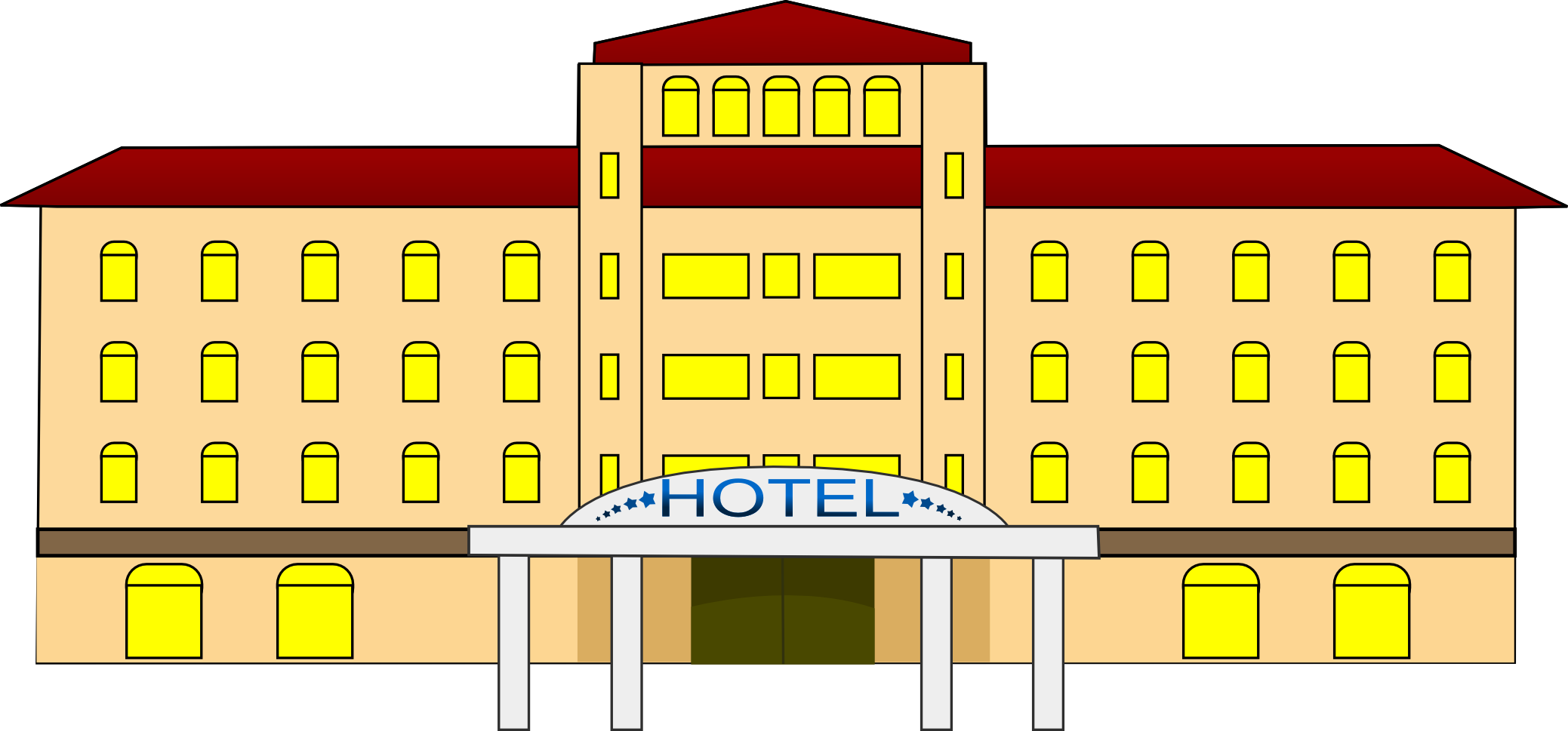 Hotel Building Clipart 