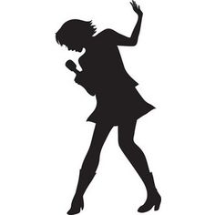 Female Singing Silhouette Stock Photo 97871123 : Shutterstock 