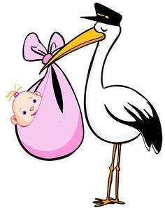 Baby Clipart Image: Pink balloons that spell BABY for a girls 