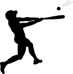 Baseball Bat Hitting Baseball