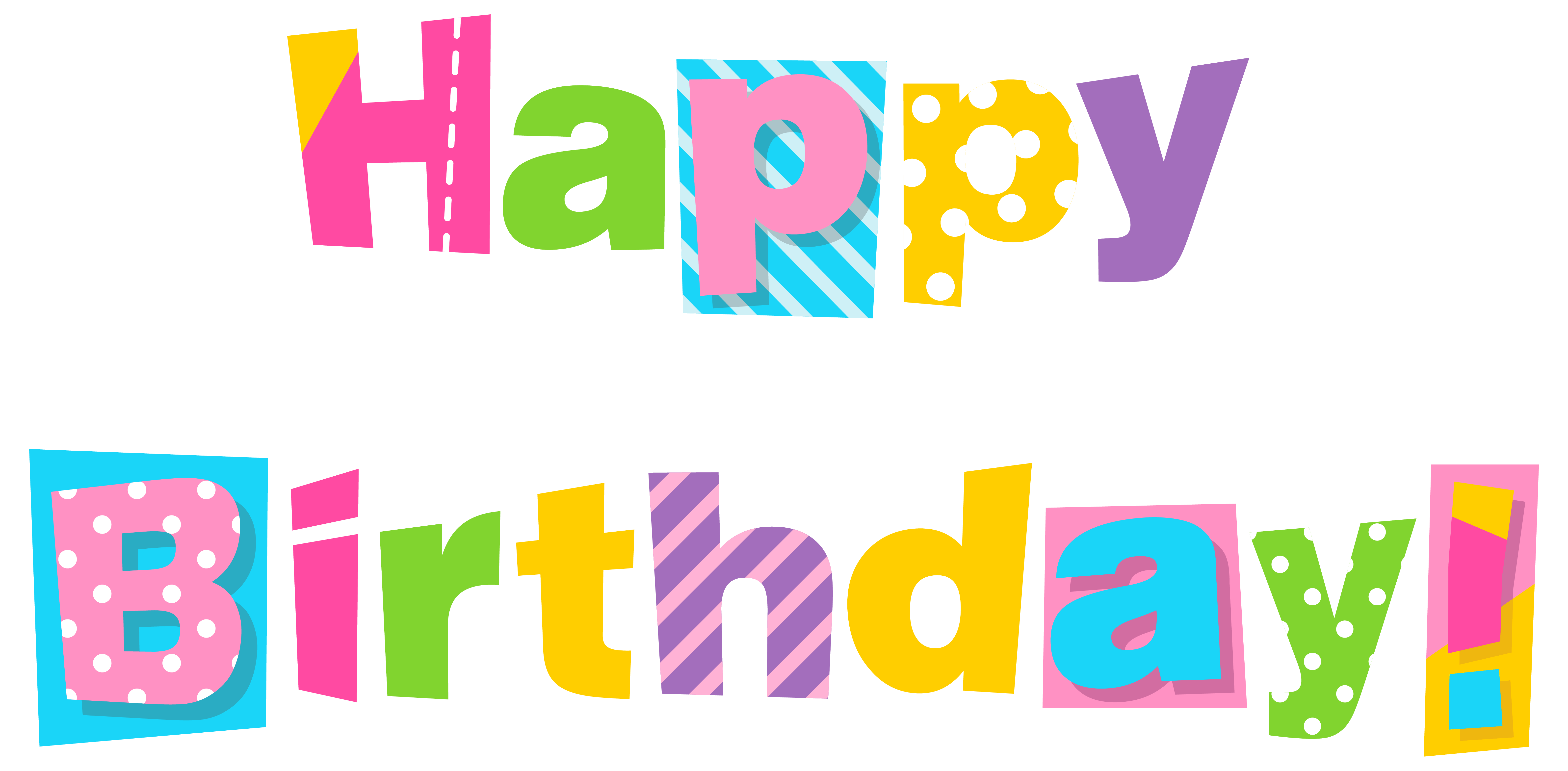 Colorful Happy Birthday Clipart Image 