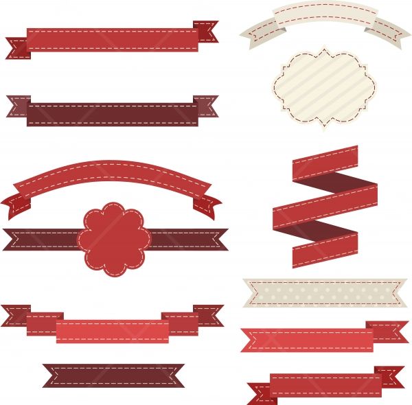 Banners, Bunting  Flags Clip Art 