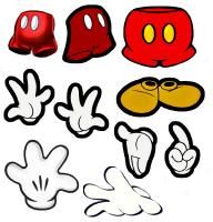 clip art of Mickey&hands, pants and shoes 
