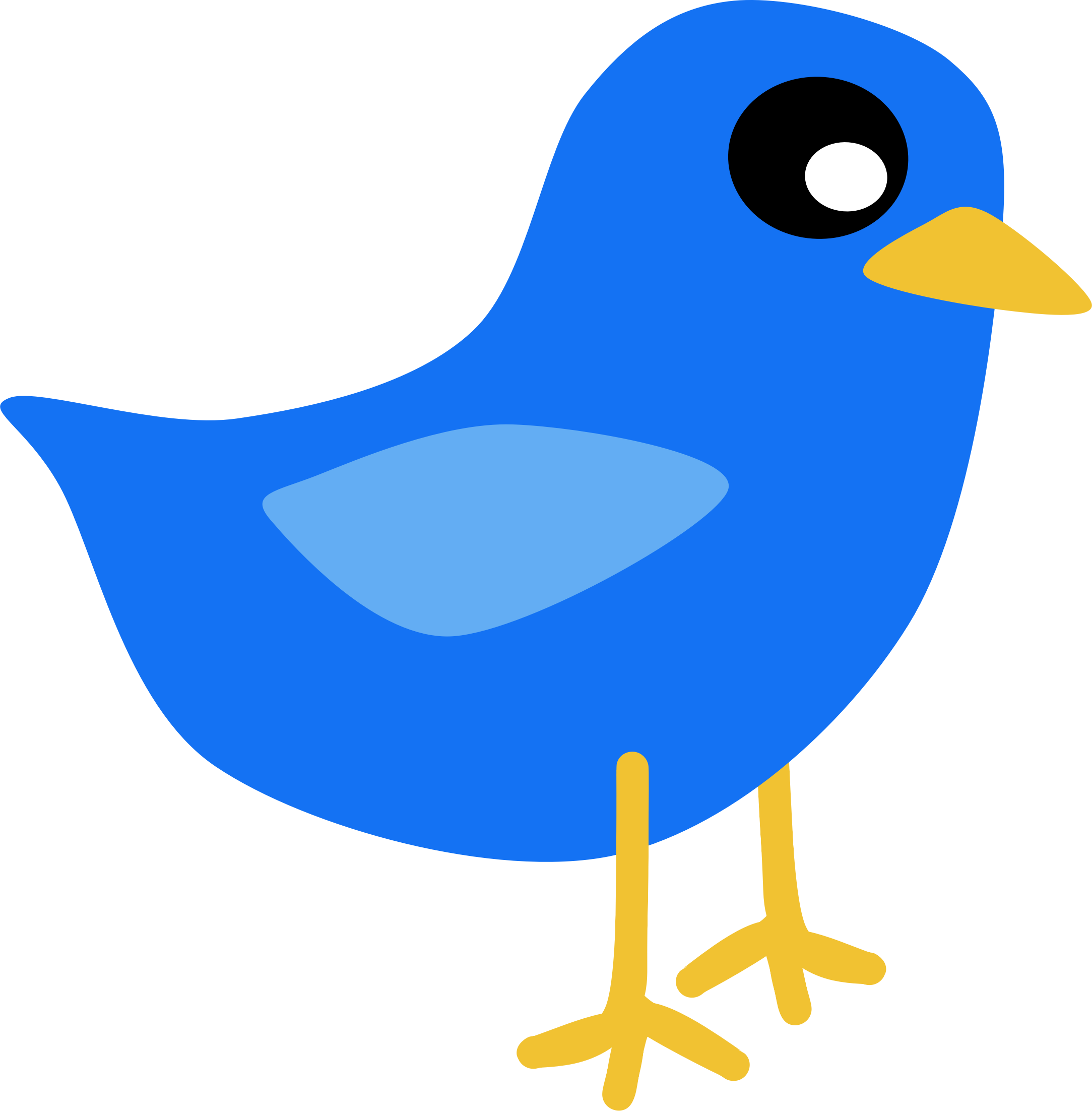 cartoon blue bird drawing easy - Clip Art Library