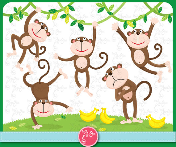 monkey art jungle - Clip Art Library
