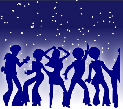 Disco Dancers clip art Free vector in Open office drawing svg 
