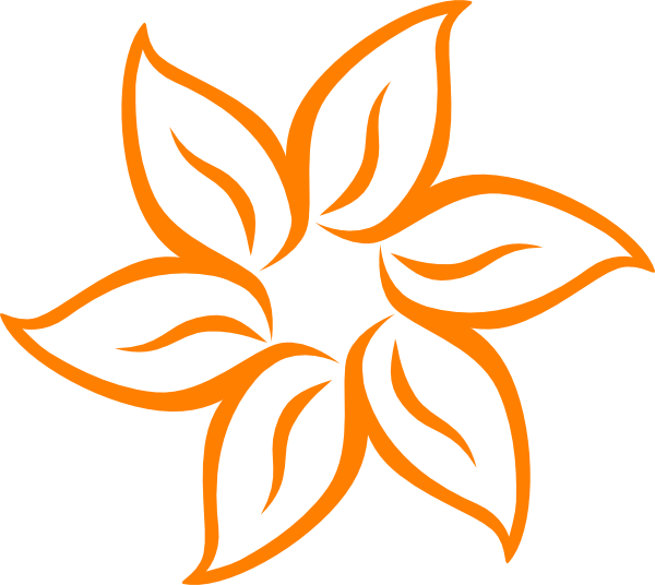 Orange Flower Clip Art at Clker 