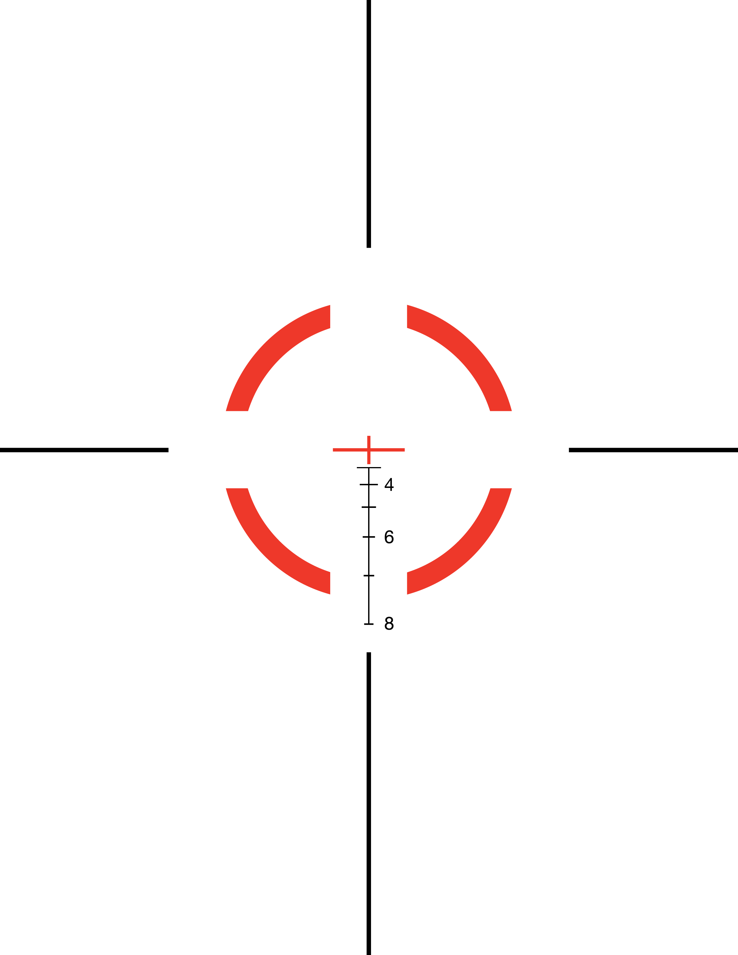 red dot crosshair overlay