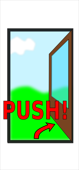 Sign Push The Door Clip Art at Clker 