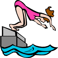 Girl swimming clipart free clipart image 