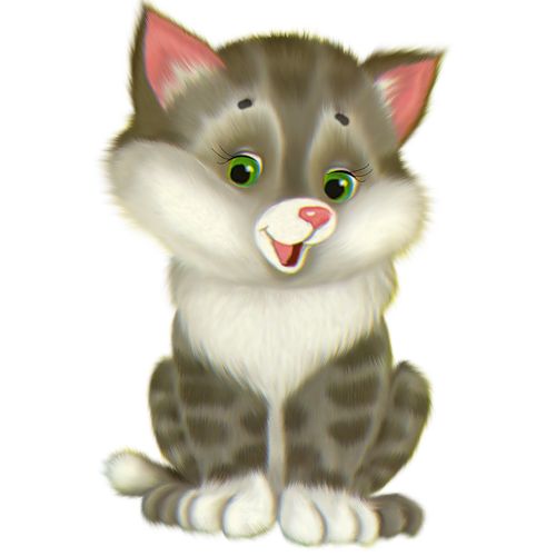 Cute Kitten Cartoon Free Clipart 