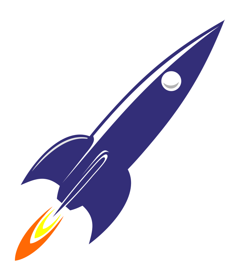 Cartoon Rocket Launch 