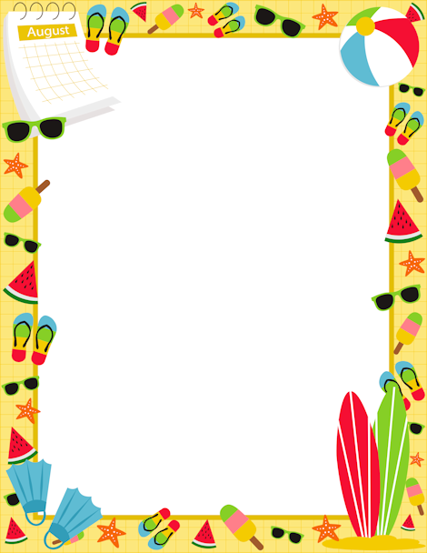 free beach clipart border